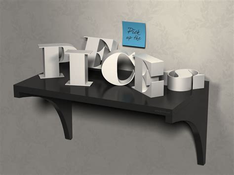 3d Letters On A Shelf Text Effect Psd Drawer Font Textuts