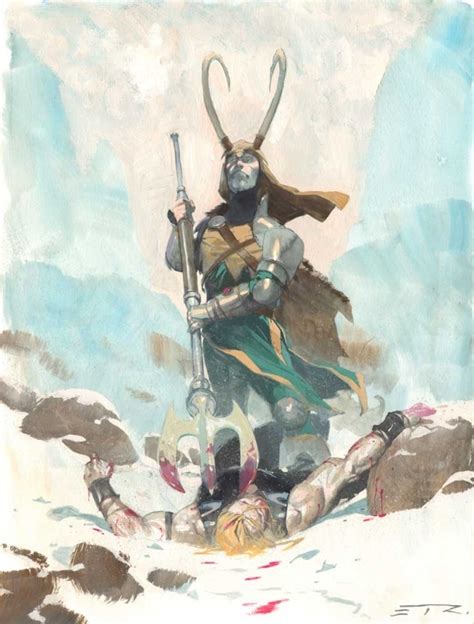 Loki Vs Thor In The March 2014 Epic Battles Comic Art