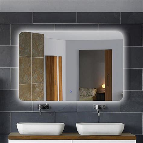 Led Bathroom Mirror Vanity Wall Backlit Lighted Mirror Touch Button