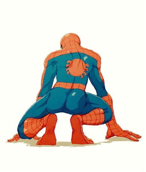 A Drawing Of A Spider Man Sitting On The Ground With His Hands In His Pockets