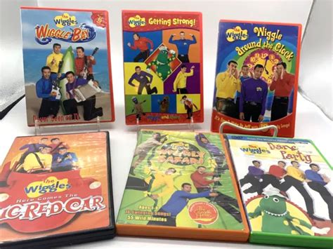 The Wiggles Dvd Lot 6 Big Red Car Wiggle Bay Getting Strong Wiggly