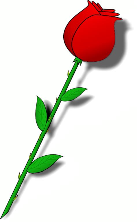 Rose With Stem Clipart Best
