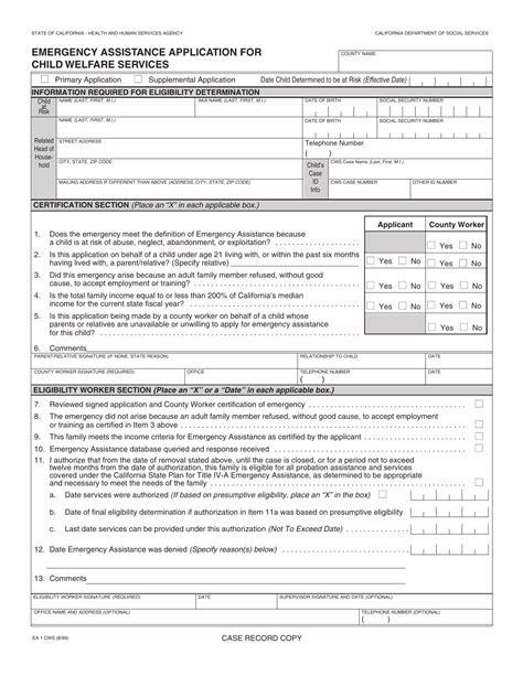 Form Ea1 Cws Fill Out Sign Online And Download Fillable Pdf California Templateroller