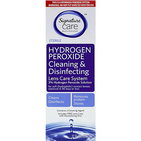 Signature Lens Care System Cleaning And Disinfecting Hydrogen Peroxide 12 Oz Shop Hames