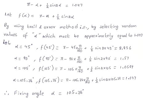 [Solved] Determine the firing angle of the circuit for one-third power