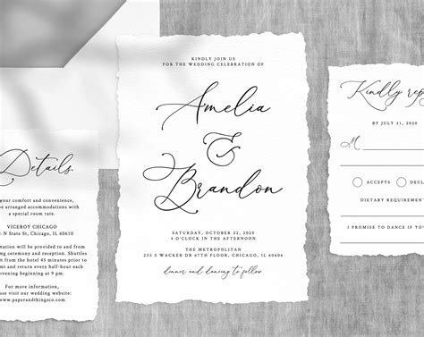 Wedding Invitation Template Printable Wedding Invitation Suite Simpl