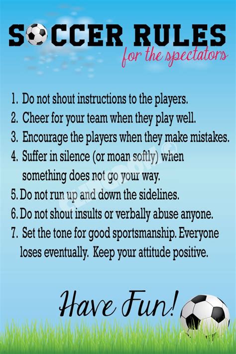 Soccer Rules For The Spectators Clingdom