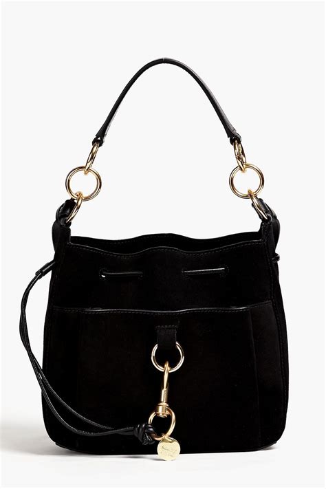 See By ChloÉ Tony Medium Suede And Leather Shoulder Bag The Outnet