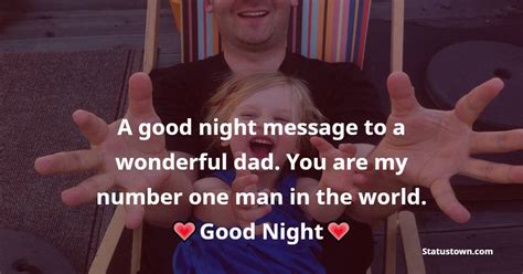 A Good Night Message To A Wonderful Dad You Are My Number One Man In