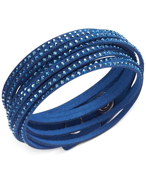 Swarovski Slake Crystal Wrap Bracelet In Blue Lyst