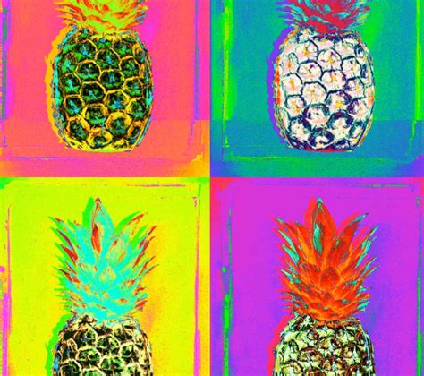 Pineapple Urban Pop Art Tropical Fruits Kitchen Food Etsy