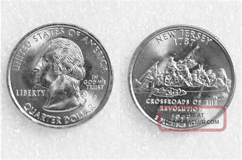 1999 P 25c Jersey 50 States Quarter Us Coin
