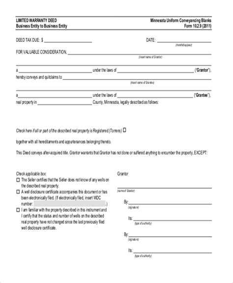 Free 12 Sample Warranty Deed Forms In Pdf Ms Word