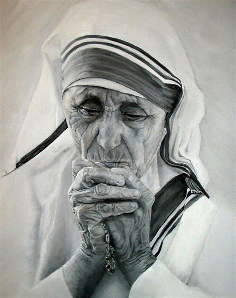 Tributes to #motherteresa on her 109th birth anniversary. Pencil Drawing Of Mother Teresa.... | Mother teresa ...