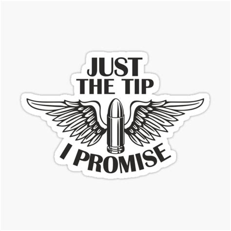 Just The Tip I Promise Sticker For Sale By Urbanvio Redbubble