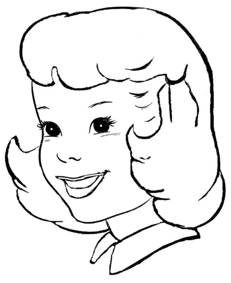 Bluebonkers Girl Coloring Pages Smiling Girl Free Printable Kids