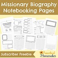 Missionary Biography Books & Resources + FREE Notebooking Pages ...