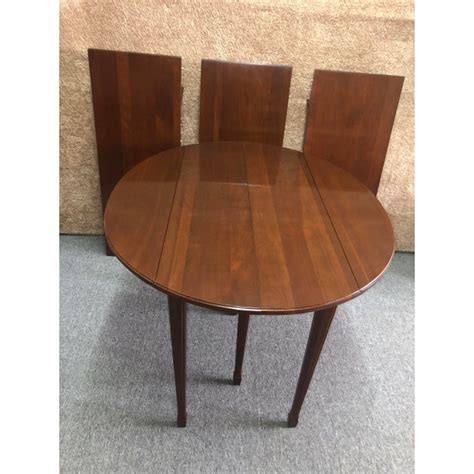 Vintage Ethan Allen Drop Leaf Traditional Cherry Dining Table Wthree