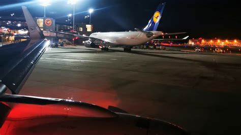 Lufthansa Airbus A320neo Engine Start Taxi And Night Take Off