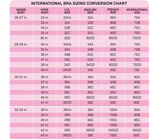 Chart For Bra Sizes And Cup Sizes International Bra Sizing Conversion