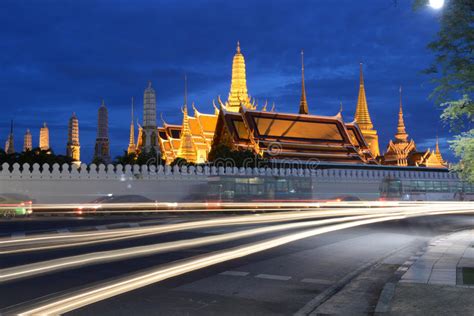 Wat Phra Kaew At Night Bangkok Thailand Stock Photo Image Of Night