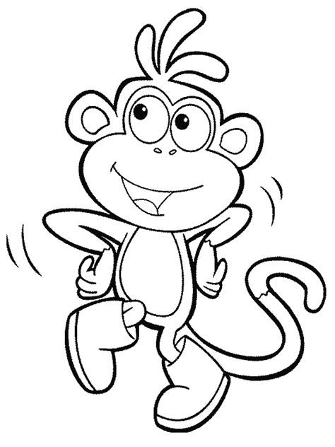 Gambar mewarnai untuk anak paud, tk dan sd sebagai contoh cara menggambar dan mewarnai. Mewarnai Gambar Monyet Kartun • BELAJARMEWARNAI.info