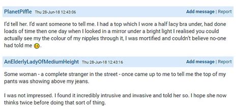 Mumsnet User Asks If She Should Tell Woman She Can See Her Underwear