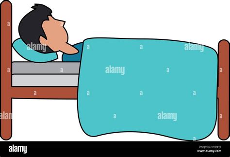 Cartoon Illustration Sleeping Man In High Resolution Stock Photography