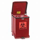 Red Biohazard Trash Cans Pictures