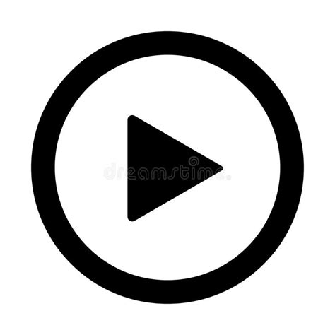 Play Video Icon In Flat Style Movie Icon Stock Vector Illustration