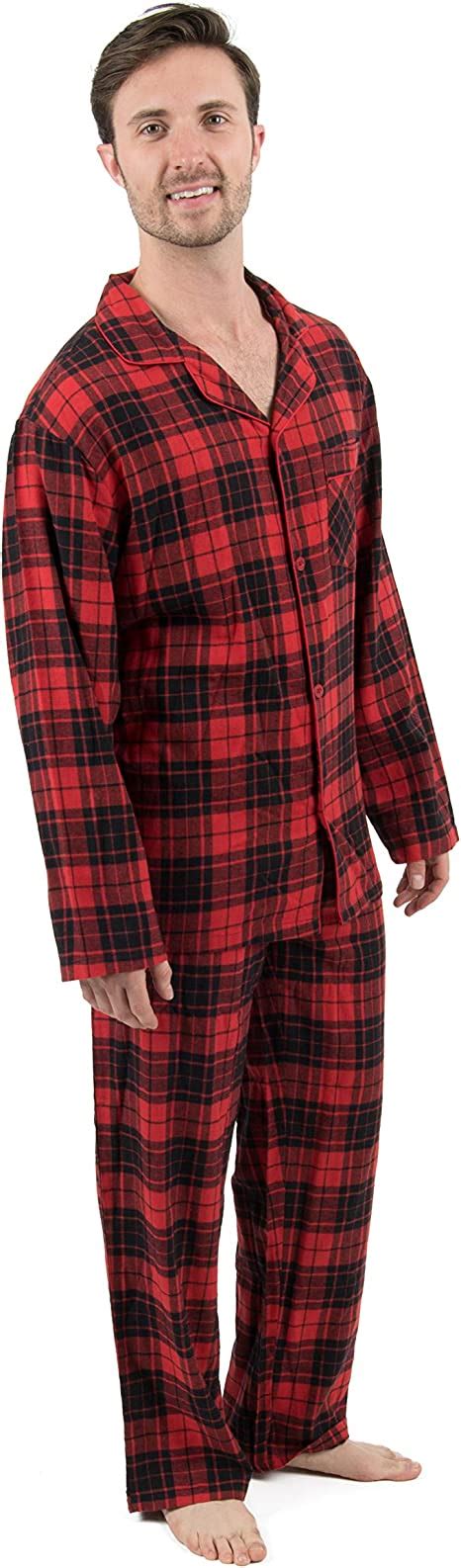 Leveret Mens Flannel Pajamas 2 Piece Christmas Pajama Set Size Small