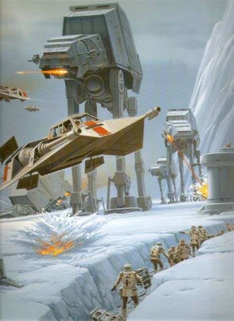 Illustration Art Star Wars The Empire Strikes Back Episode V Star Wars Art At At Hoth Ralph