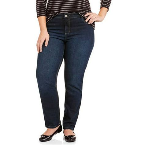 Just My Size Womens Plus Size Slimming Classic Fit Straight Leg