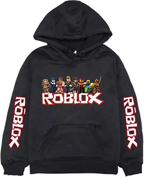 Xco Lee Unisex Boys Girls Roblox Game Pull Over Sweatshirt With Pocket