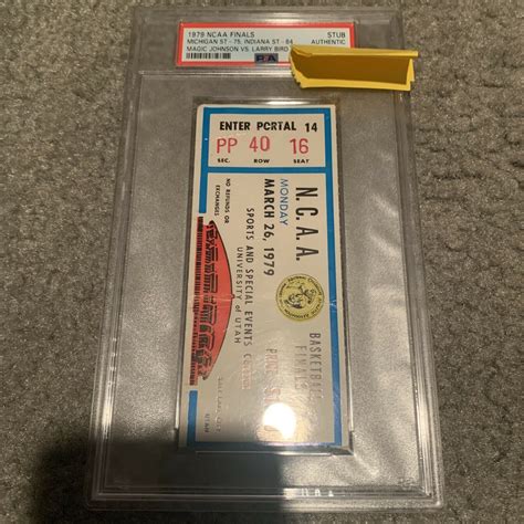 Ncaa Basketball Championship Ticket Stub Magic Vs Bird Free