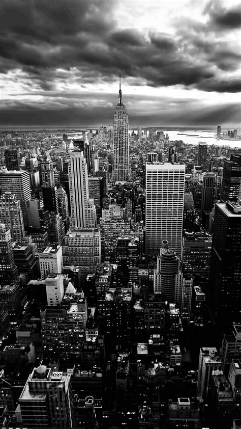 Manhattan Black And White Wallpaper Iphone Black And White Picture