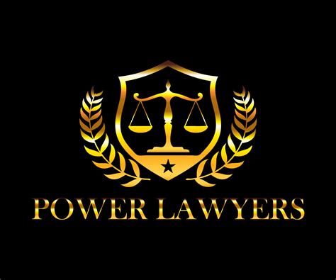 Elegant Serious Lawyer Logo Design For Power Lawyers And Companion