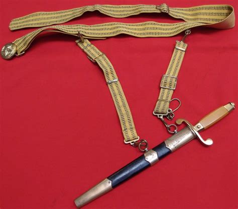 Post Ww2 Russian Soviet Union Army Officers Dagger With Hangers And Belt