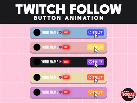 Twitch Follow Button Animation Pop Up Follow Animation Follow Reminder