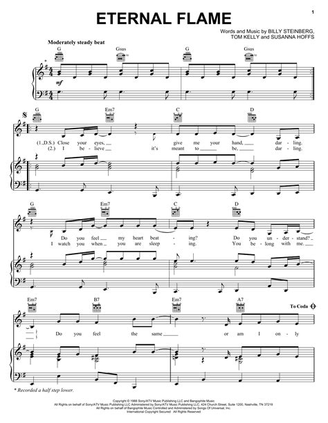 Eternal Flame Sheet Music Direct