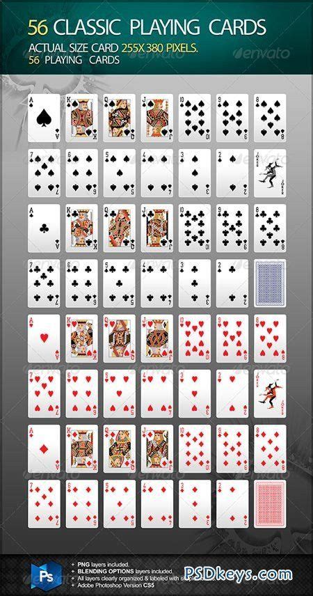 Playing Card Template Photoshop 56 Classic Playing Cards