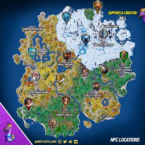 Fortnite Capítulo 4 Localização De Todos Os Npcs No Novo Mapa Millenium