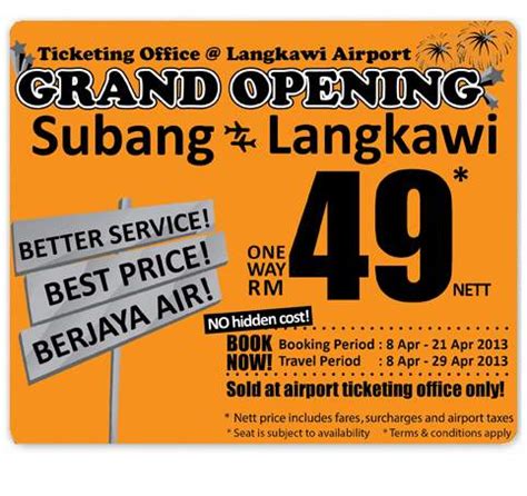 Book transfers to and from langkawi international airport (lgk), taxis, vans, and executive cars through our search engine, it's easy and fast to use! Langkawi: Berjaya Air's Subang-Langkawi Promotion @ MYR 49 ...