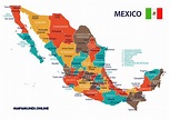 Mapa de México 🥇 Político y Físico | Calidad HD Para Imprimir | 2022