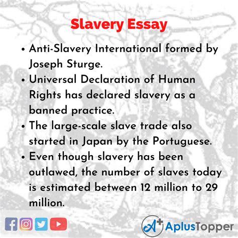 Slavery Essay Essay On Slavery For Students And Children In English