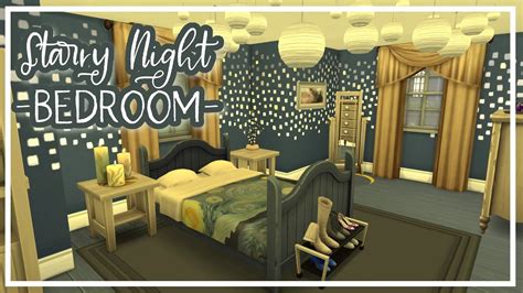 Starry Night Bedroom The Sims 4 Speed Build Youtube