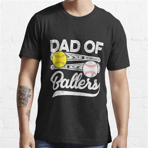 S Dad Of Ballers Fathers Day Baseball Softball Dad Coach T Shirt By Golddragonhn Redbubble