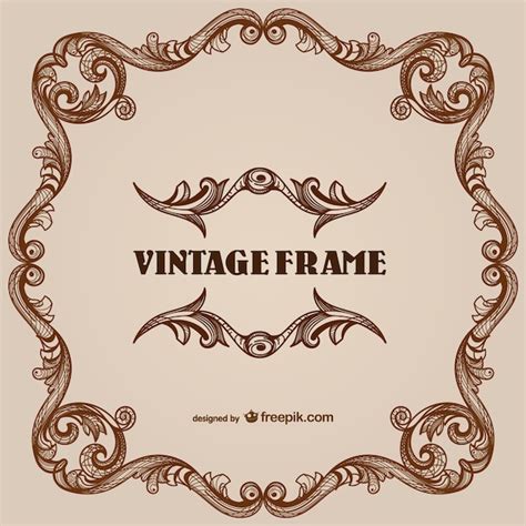 Free Vector Vintage Floral Border Frames
