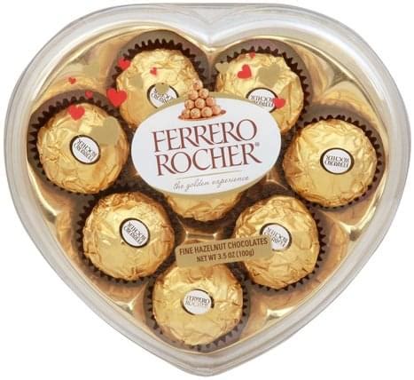 Ferrero Rocher Fine Hazelnut Chocolates Oz Nutrition Information