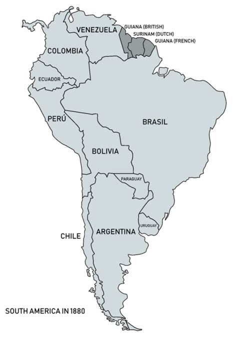 South America In 1880 Map History Geography South America